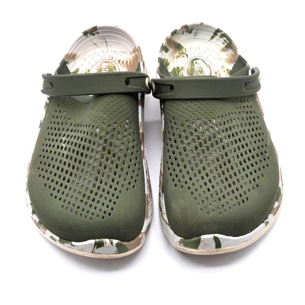 CROCS LiteRide 360 Olive Green Marbled Unisex Clogs Size 12 M - Picture 2 of 7